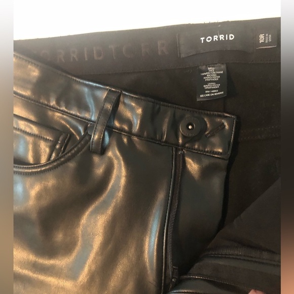 Torrid black faux leather trousers size 10 - Picture 10 of 16